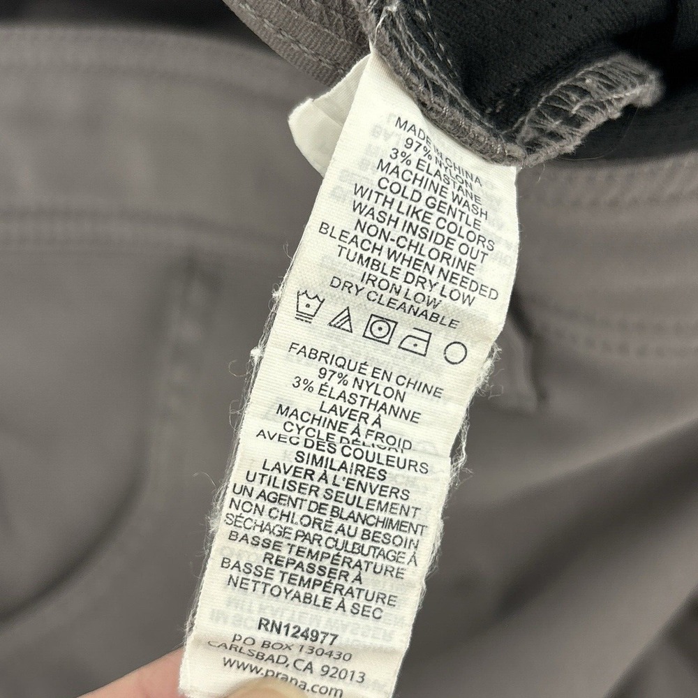 Prana Halle Convertible Pants 12 Gray Hiking Stretchy Pockets Capris Outdoors - Picture 11 of 15